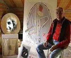Antonio Papasso in his studio, images a long time ago and up to today